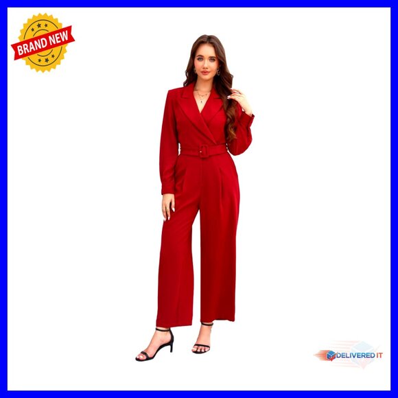 Long Sleeve Formal Jumpsuit Polyester Wedding Guest Outfit Plus Size